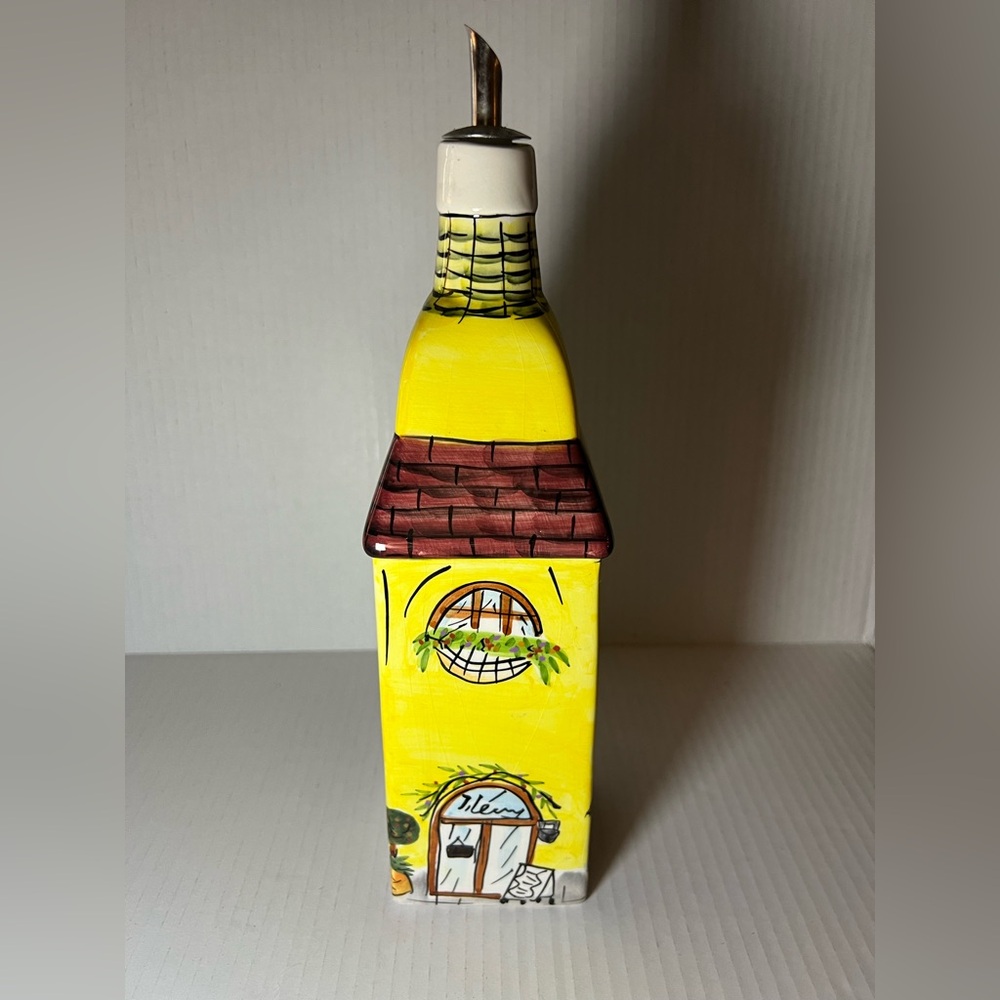 Yellow Ceramic Wine Bottle Holder